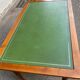 Louis XVI style desk in solid wood and green leather, 1970.