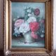 Oil on canvas, floral bouquet, signed guerin