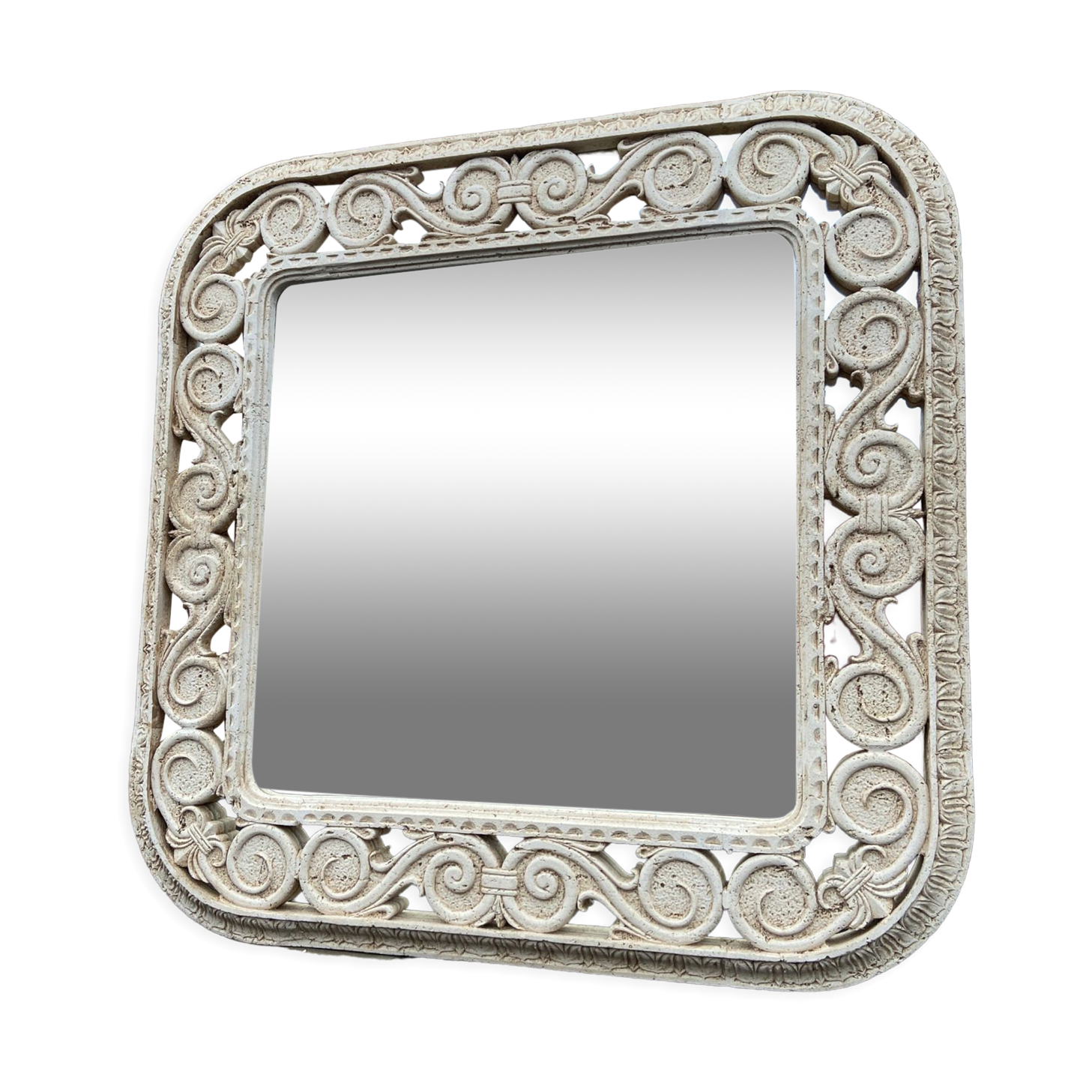 Mirror in travertine from italy