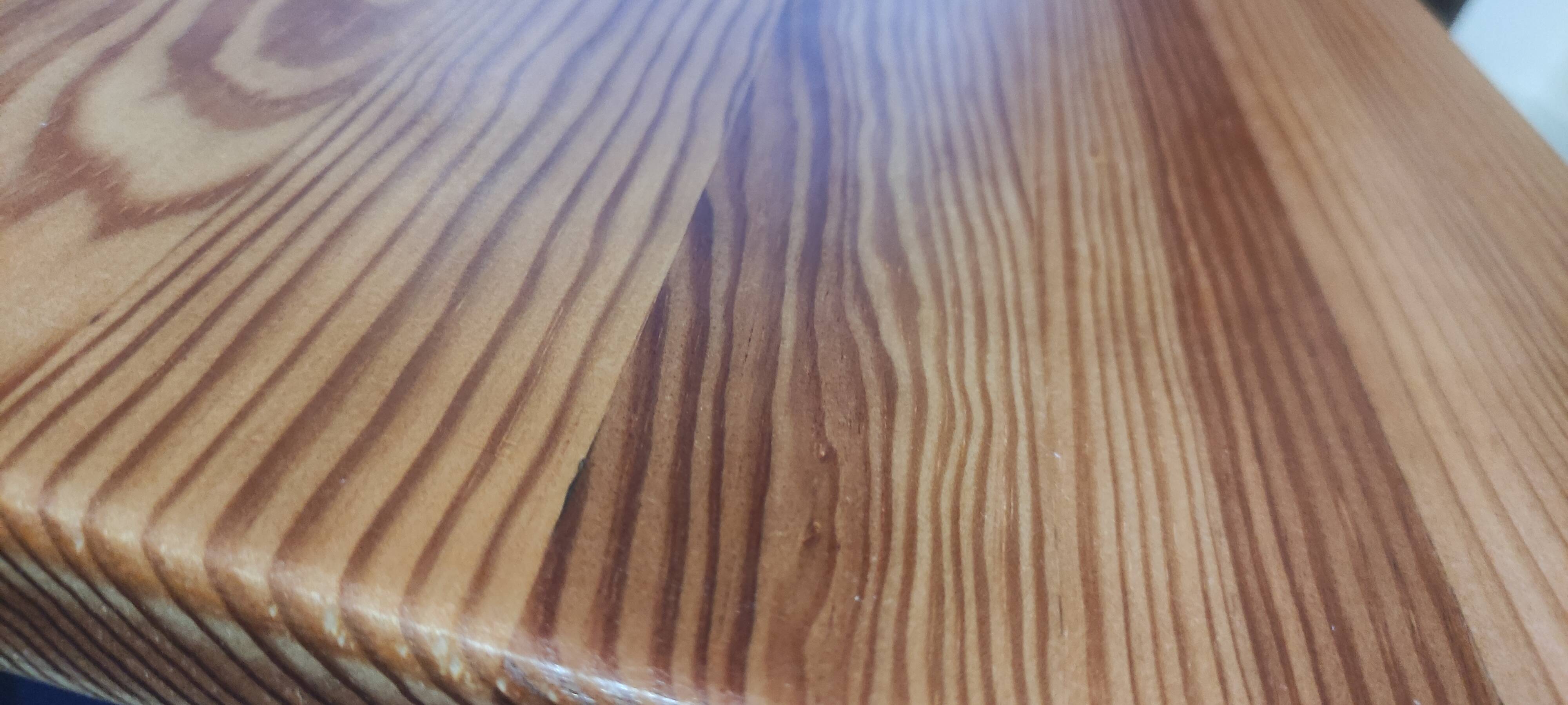 Solid wood coffee table in industrial style