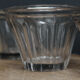 3 conical jam jars, blown glass