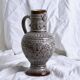 Large 19th century (1840) barbotine carafe / vase with prow head