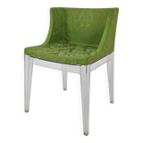 Chaise « Mademoiselle » Kartell en vert damassé par Philippe Starck, Italie, 2000