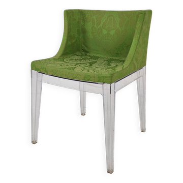 Chaise « Mademoiselle » Kartell en vert damassé par Philippe Starck, Italie, 2000
