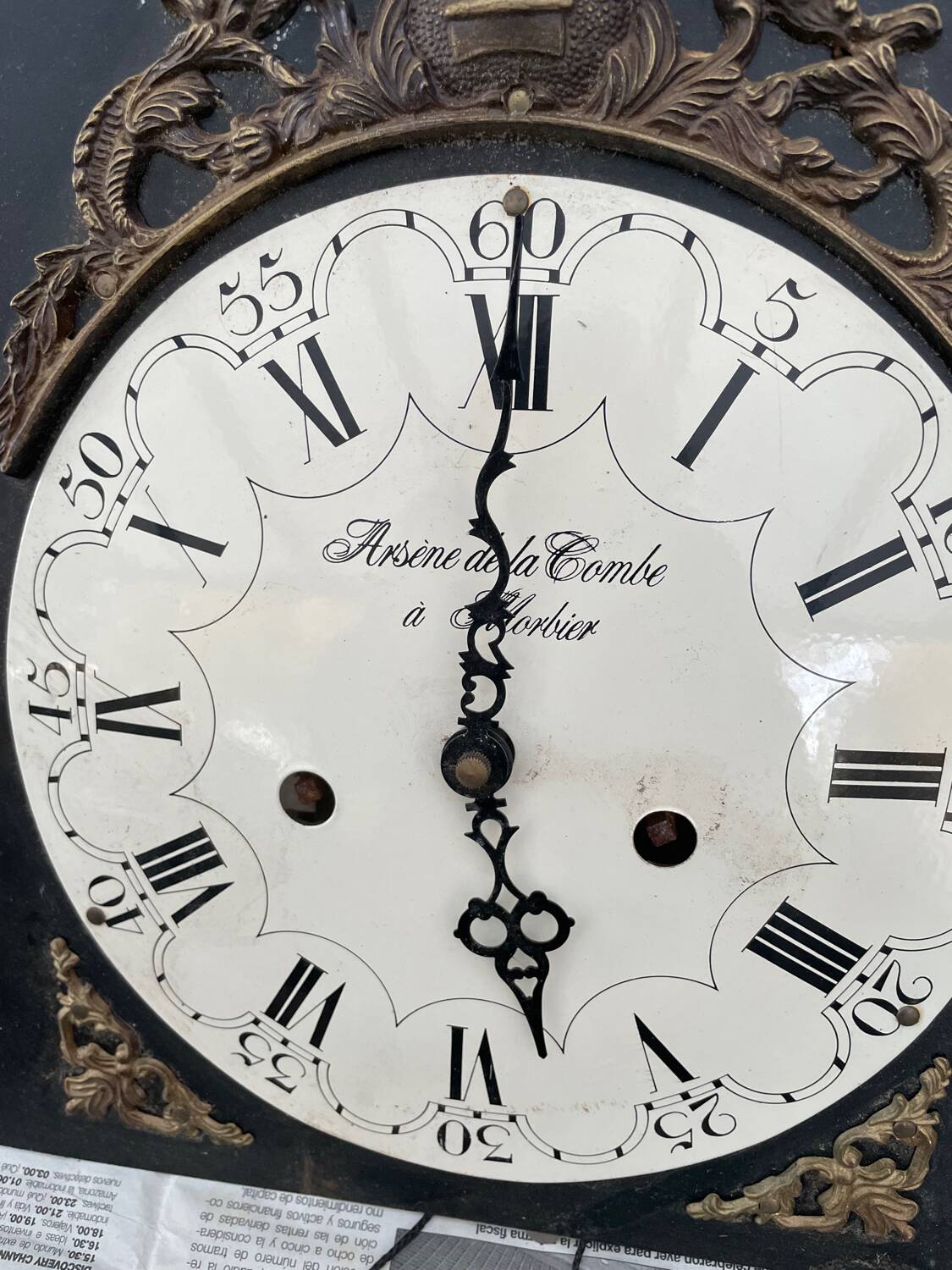 Horloge comtoise coq morbier