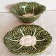 Barbotine dishes, cabbage shape, bowl, vintage