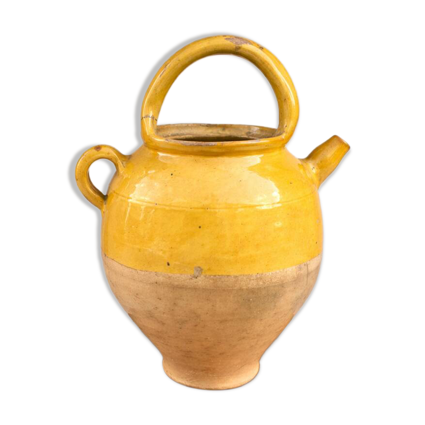 Old yellow glazed earthenware jug – Provençal spirit