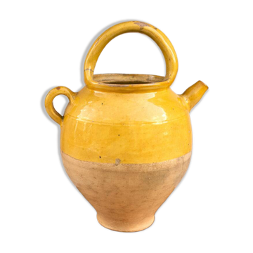 Old yellow glazed earthenware jug – Provençal spirit
