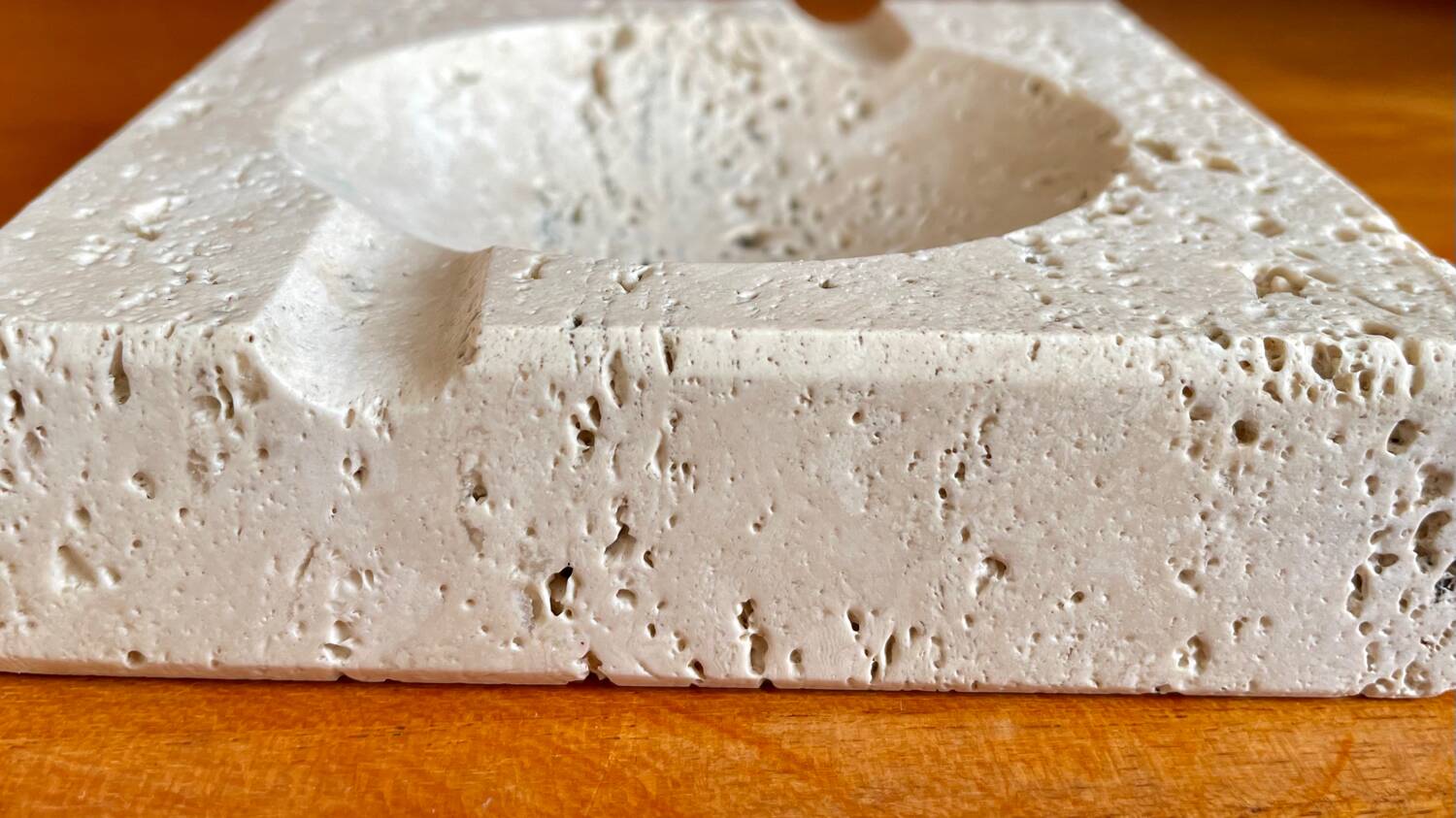 Vintage travertine ashtray