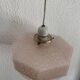Vintage 1930s suspension pink clouded glass chandelier - 60 cm