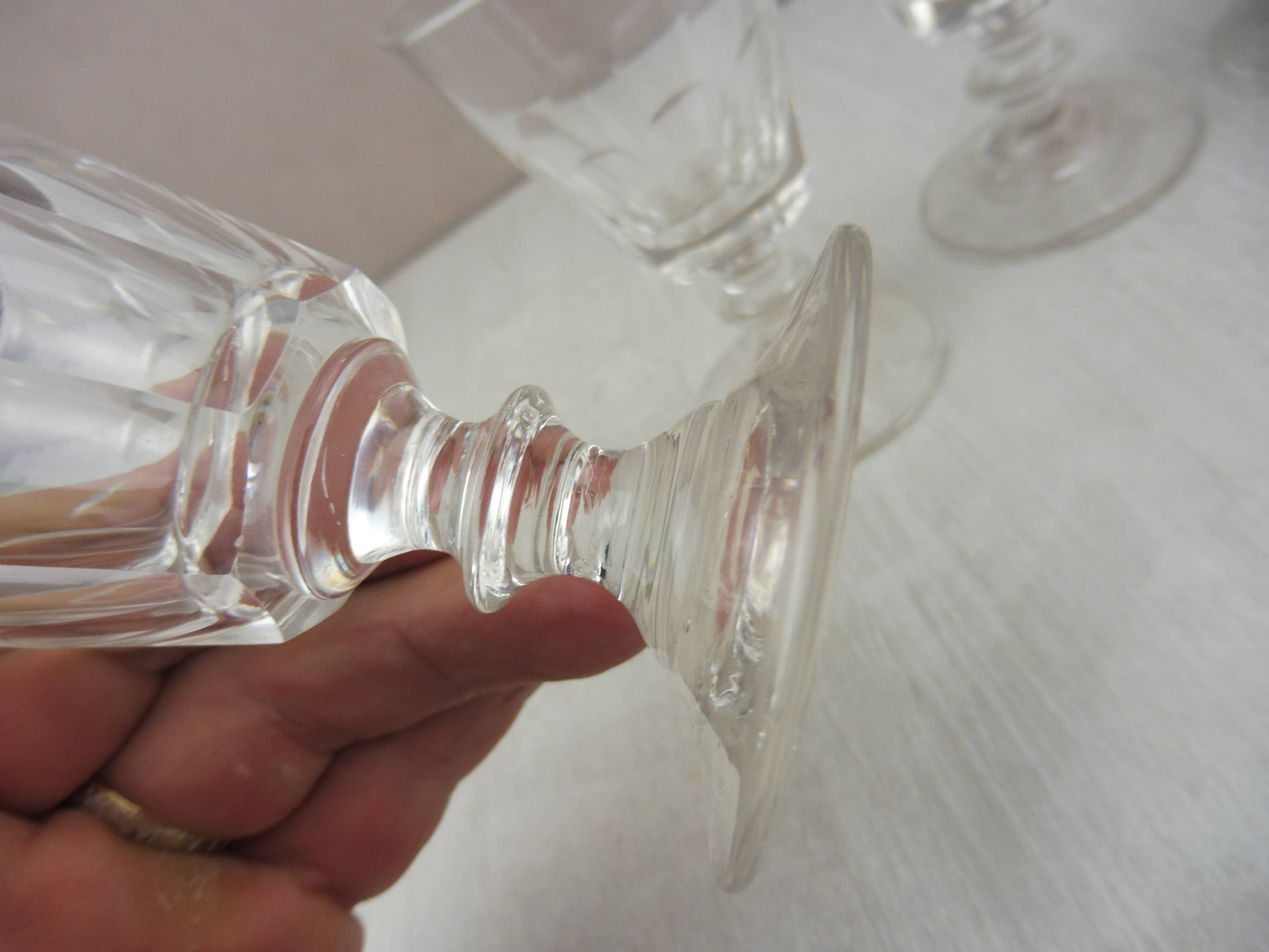 Lot of 5 liquor glasses Caton model, Saint Louis