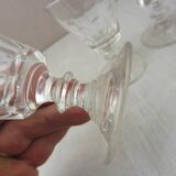 Lot of 5 liquor glasses Caton model, Saint Louis