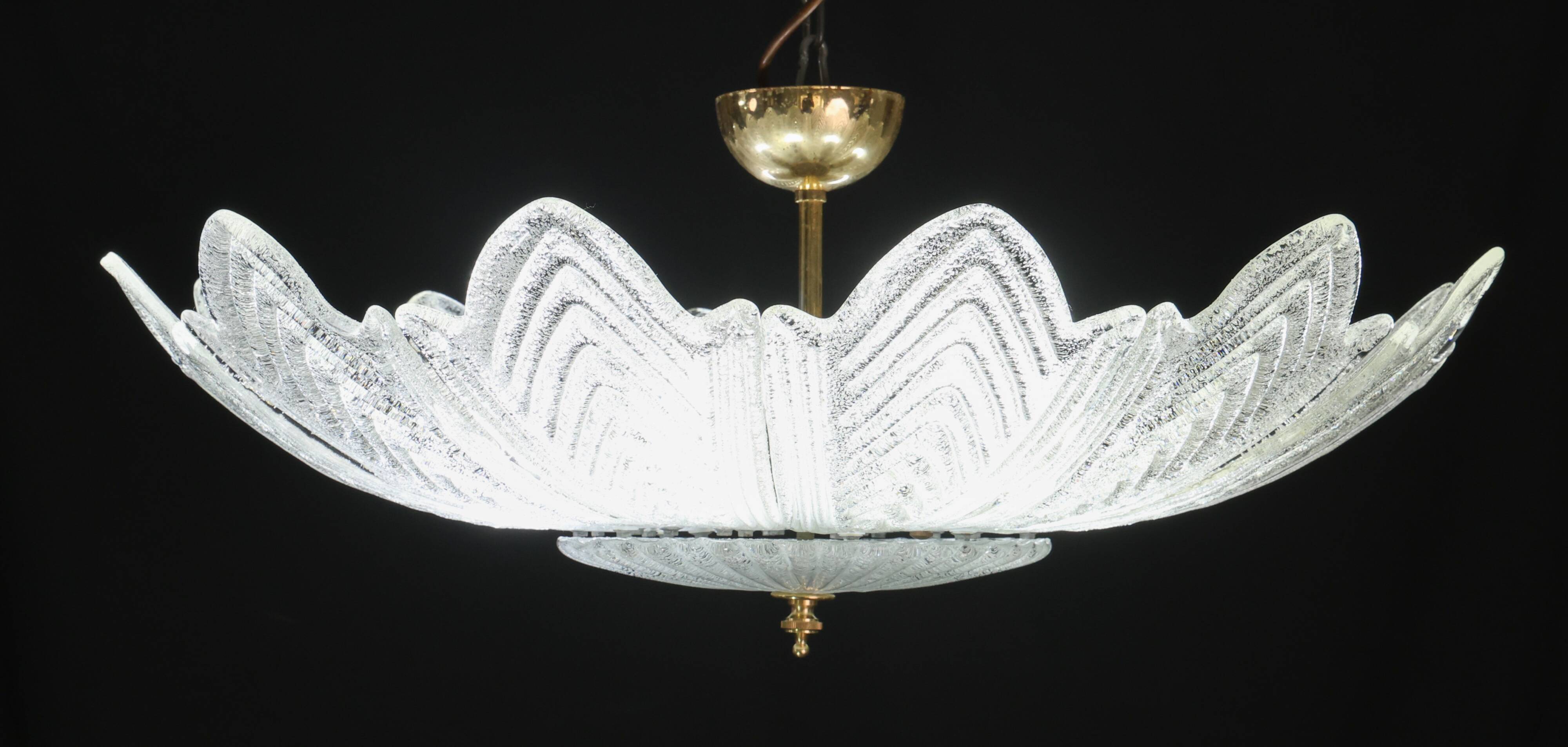 Bologna, Italian Murano Glass Ceiling Light or Flush Mount, 1980s