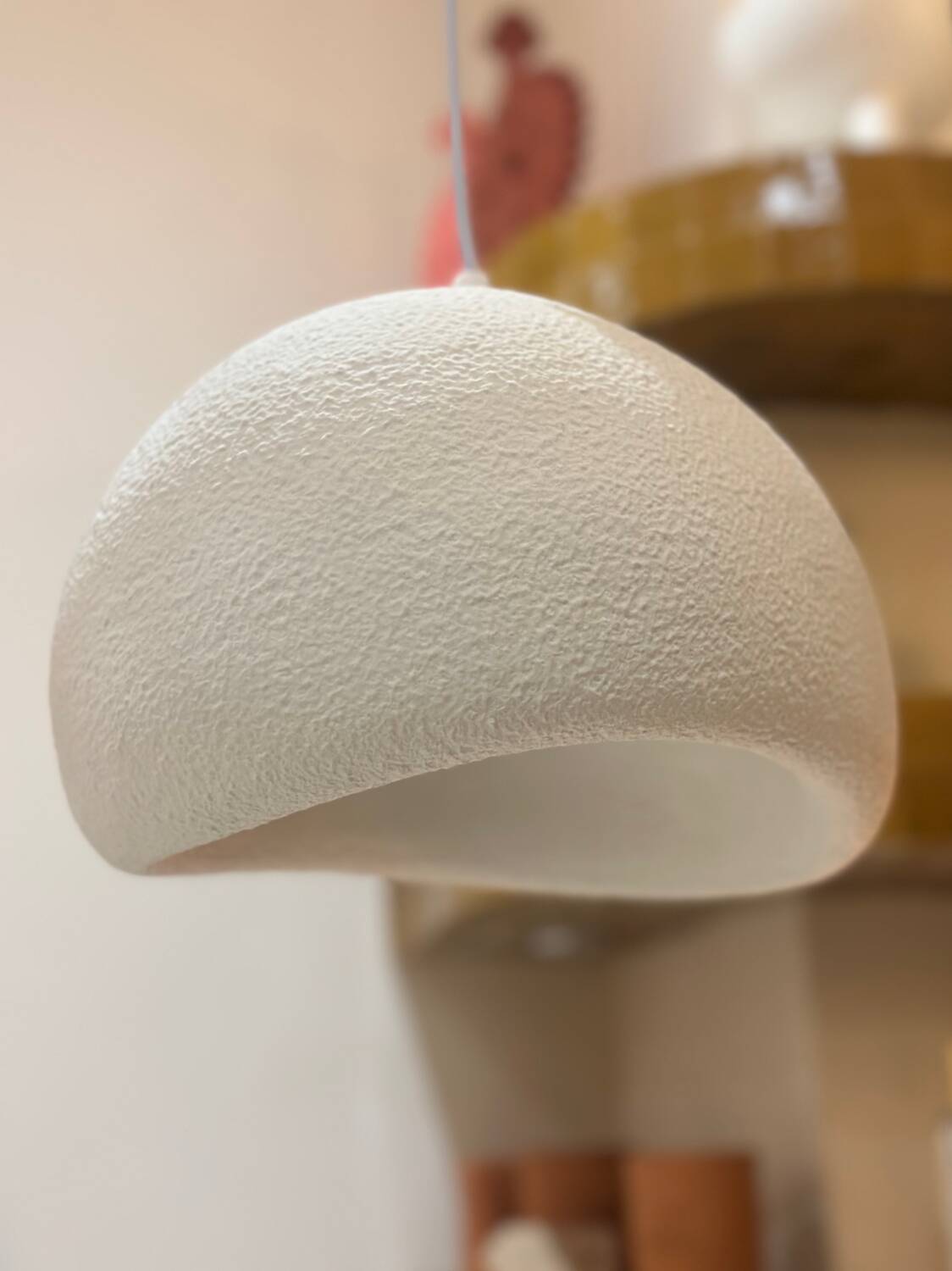 Minimalist suspension cloud Japanese wabi sabi white - d30 cm