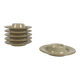 Set of 6 speckled beige ceramic egg cups.