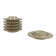 Set of 6 speckled beige ceramic egg cups.