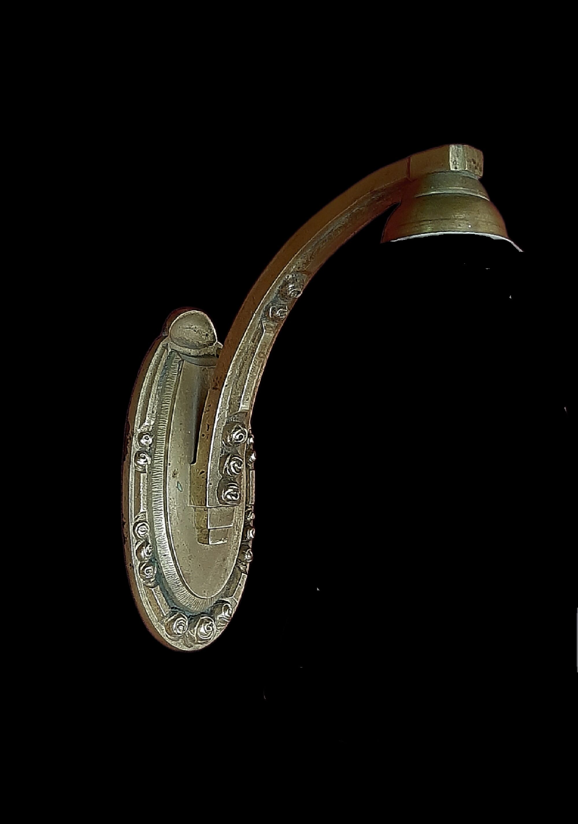 Art deco period wall lamp, tulip signed maynadier