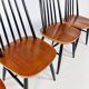 Set of 4 Fanett style Dining Chairs  1960s
