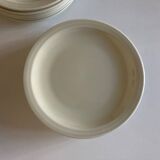 Set of 10 Havilland ivory modernist dessert plates 1960
