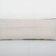 10" x 30" Lumbar King Bed Vintage Cotton Suzani Pillow Cover, Exquisite White Washed Colorful