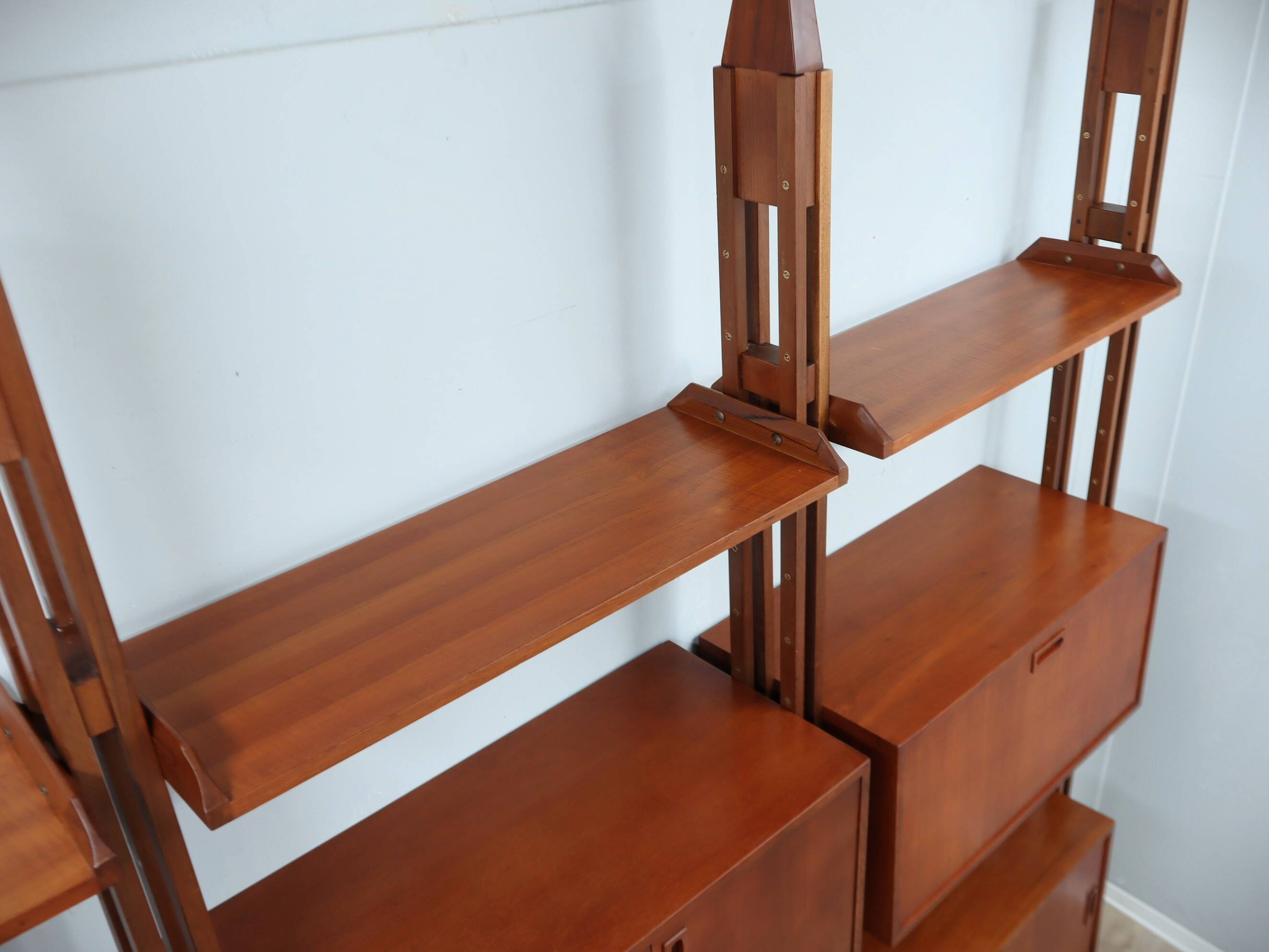 Mid century Italian design teak bookcase 1950s