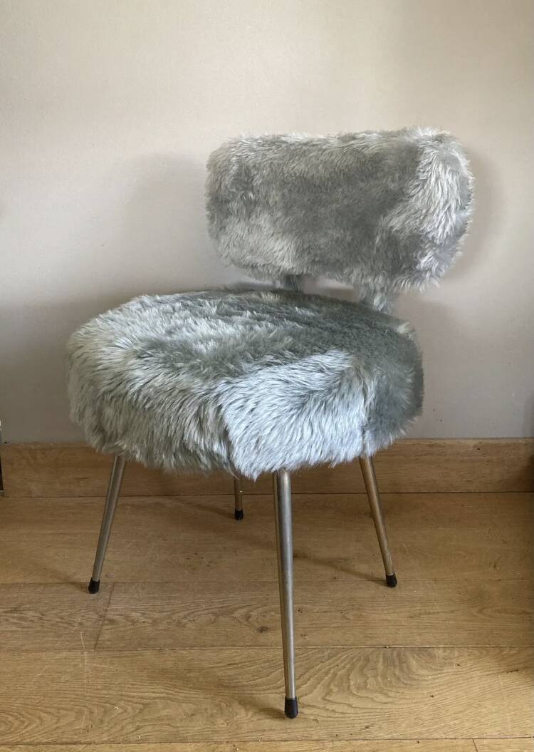 Chaise à poiles longs PELFRAM par PELTEX S.A PRODUCTION FRANCE années 1960/70