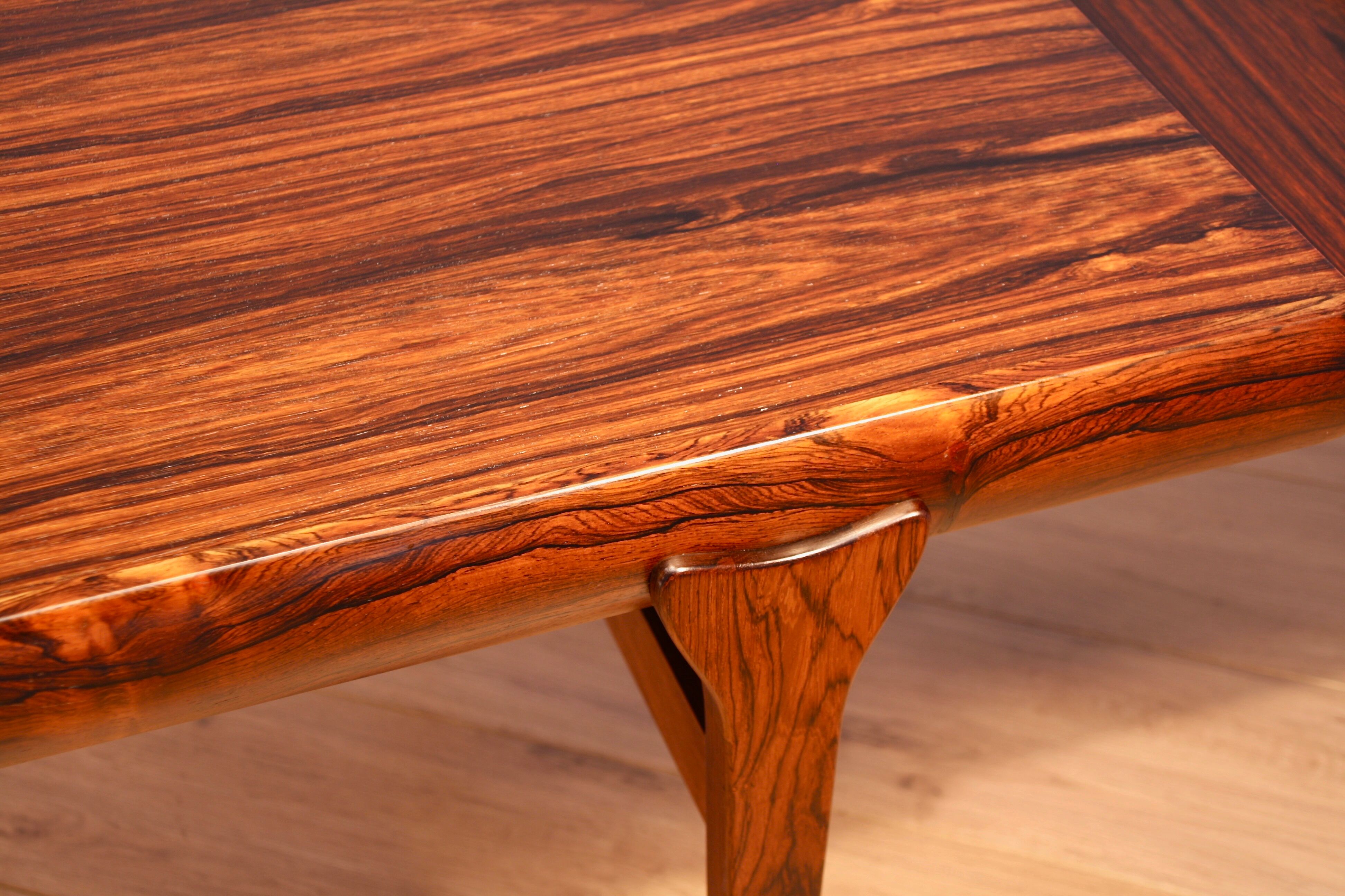 Danish coffee table in rosewood by Johannes Andersen for Uldum Møbelfabrik, 1960s
