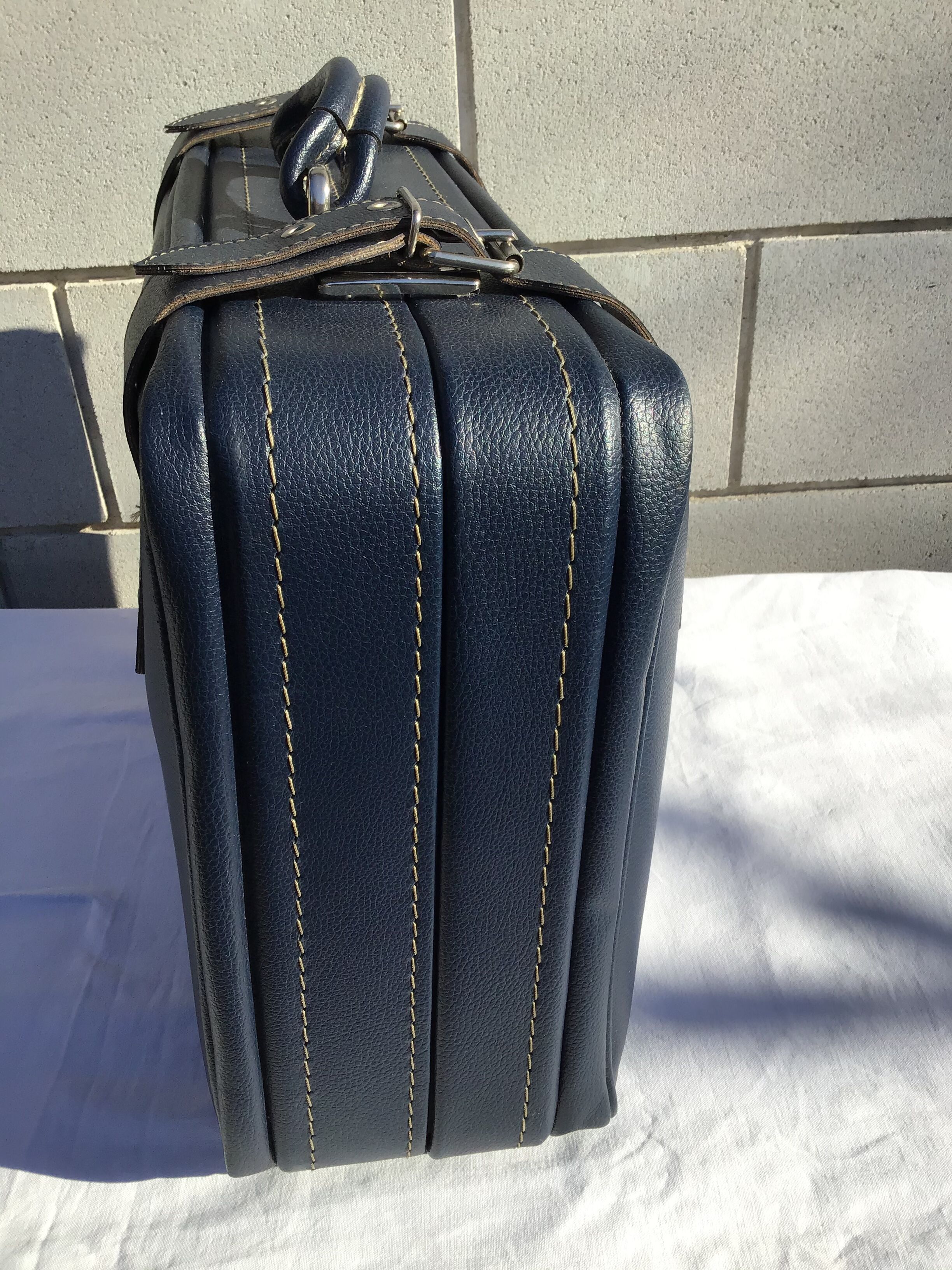 Soft navy case like leather