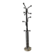 Vintage space age style floor standing coat rack with chrome/brown finish