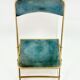 Ancien paire de chaises pliantes chaisor - métal & velours - vintage 60's 70's