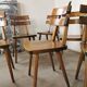 Set de 6 chaises tout bois 1960