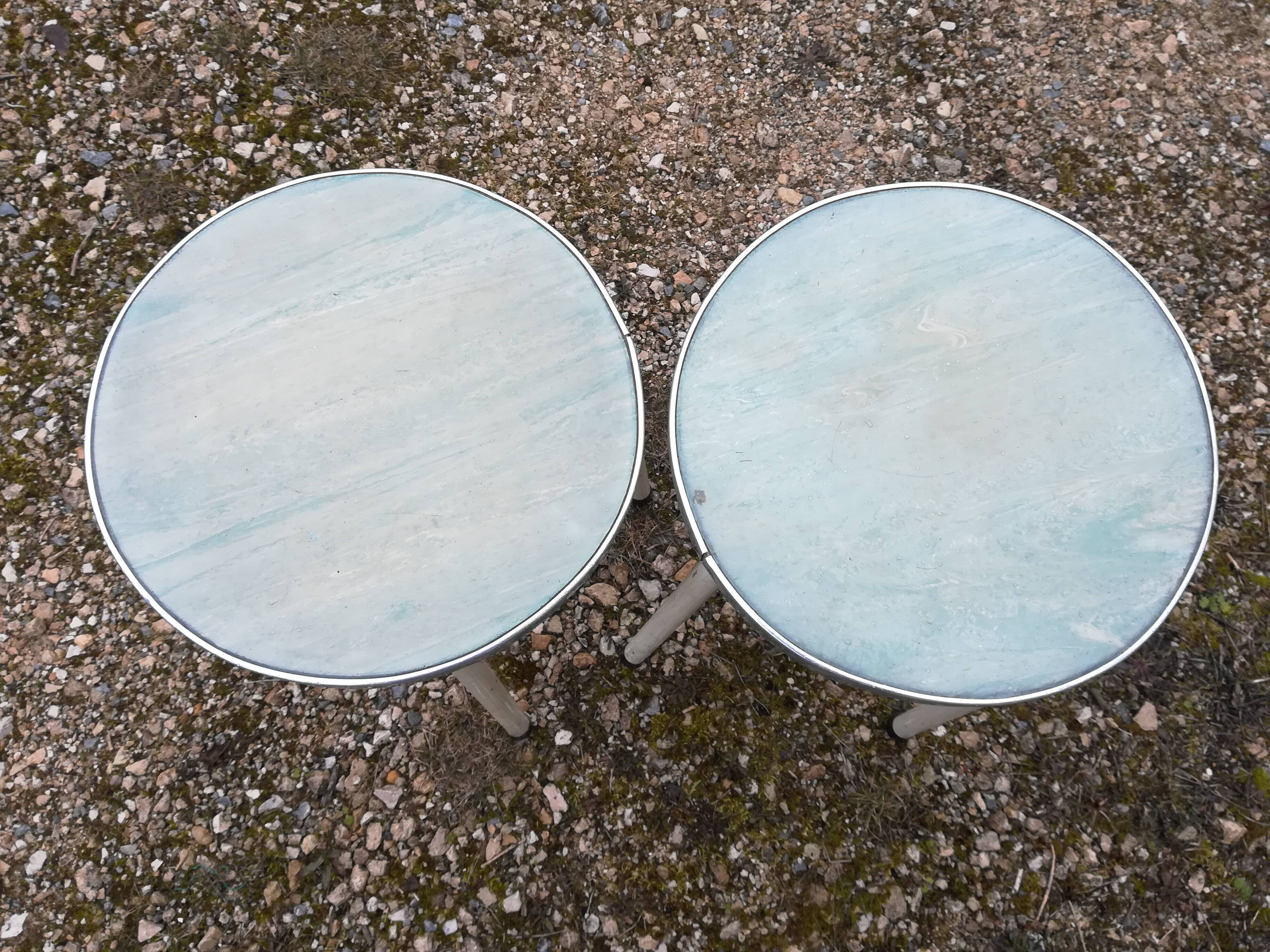 Pair of stools vintage formica