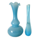 Blue opaline soliflore vases