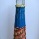 Bottle Scoubidou orange yellow and blue and yellow 70s