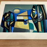 Lithograph signed "Albert Ferenz" Design 1950.