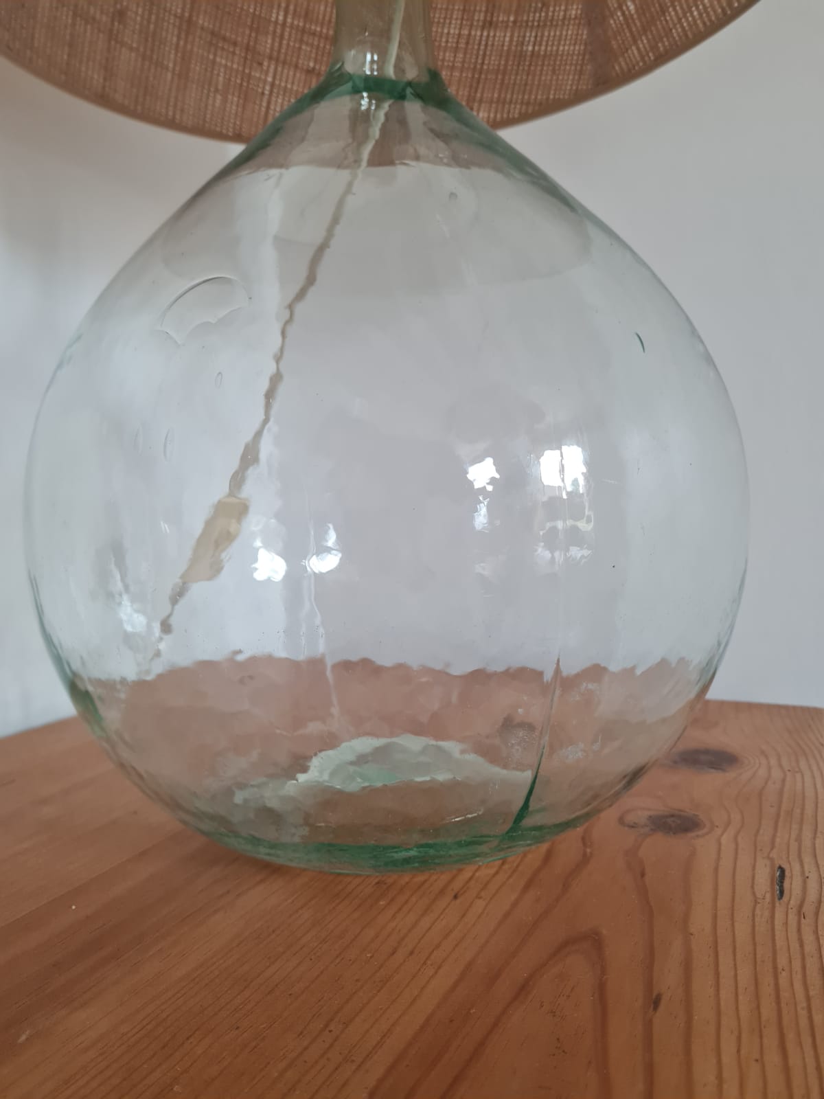 Vintage demijohn lamp