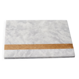Salvatore – White Rectangular Natural Marble Serving Tray