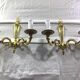Pair of bronze wall lamps 2 lights