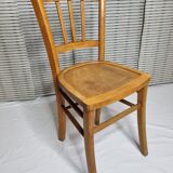 Ensemble de trois chaises bistrot vintage "Luterma", années 40/50