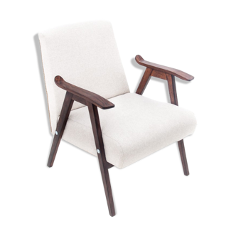 Fauteuil beige, Pologne, années 1960