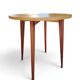 Guéridon vintage moderniste à pieds effilés table d'appoint années 50