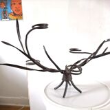 Vintage steel photophore holder 70s
