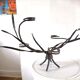 Vintage steel photophore holder 70s