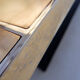 Vintage Belgo Chrome sliding coffee table with hidden bar - 1970s