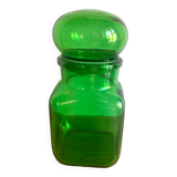 Bocal en verre vert vintage 1970