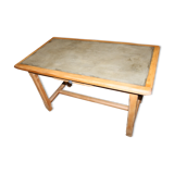 Waxed concrete top table