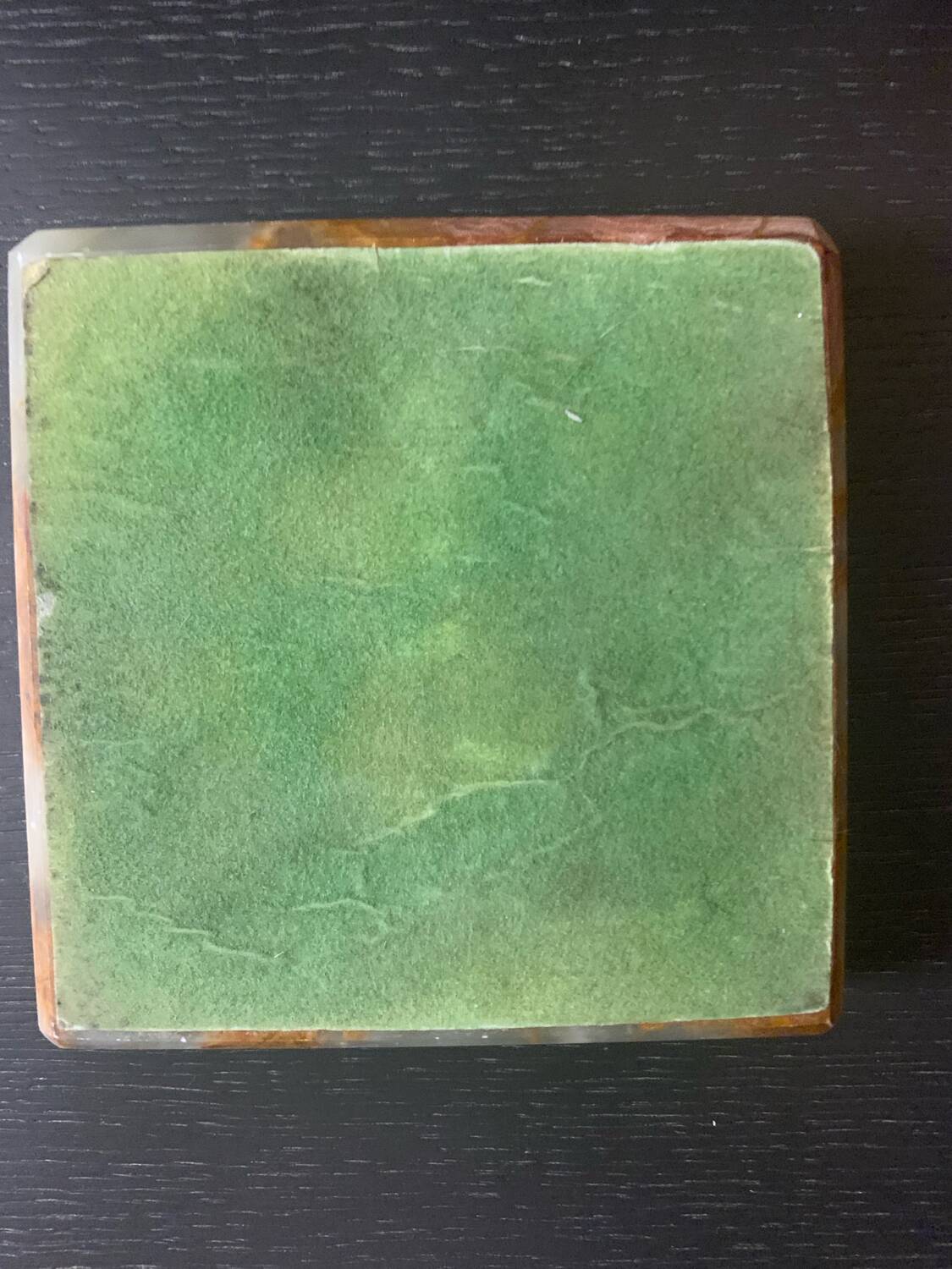 Cendrier vide poche onyx marbre vintage