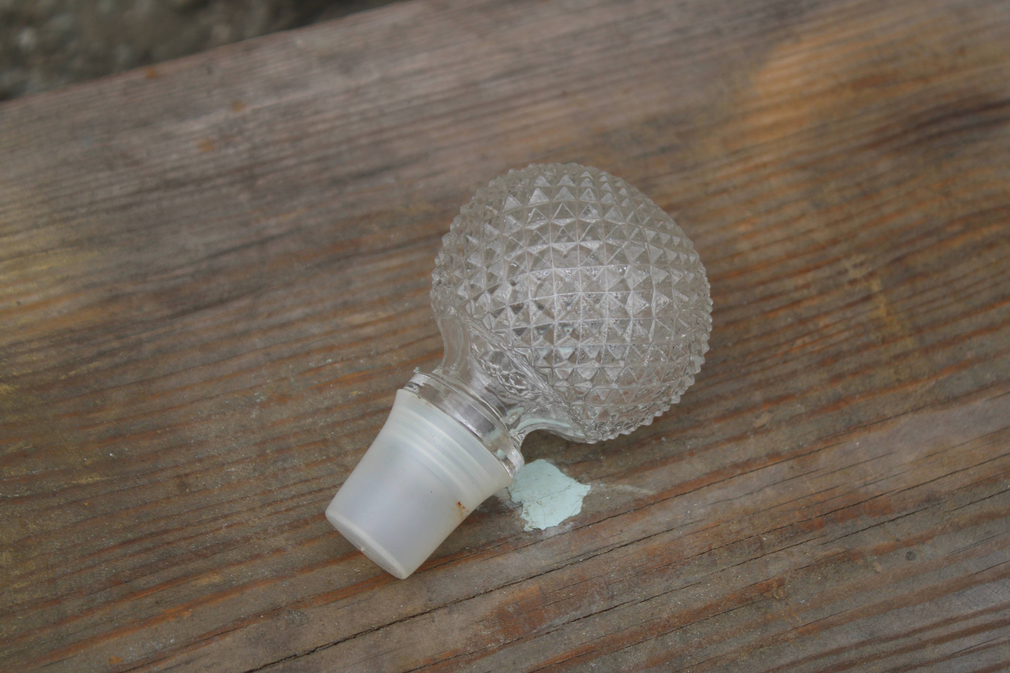 Superb vintage chiseled glass carafe