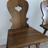 Pair of Alsatian oak chairs