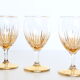 Set of 3 walking glasses, gilded, mid-20th century, art deco